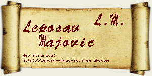 Leposav Majović vizit kartica